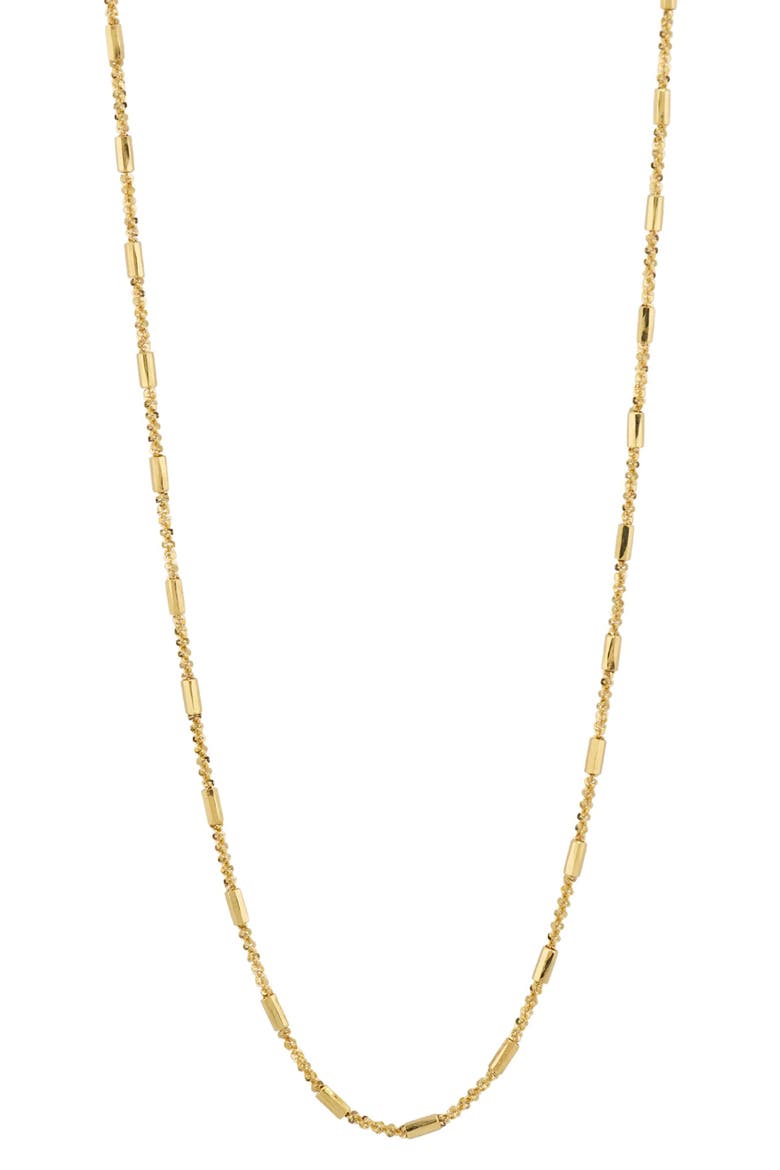 Bar Station Chain Necklace, Main, color, GOLD