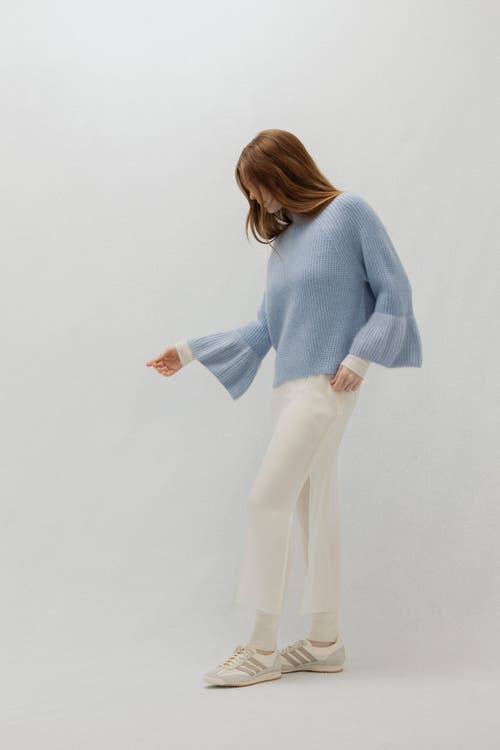 Naked Cashmere Luxe Puff Turtleneck In Blue