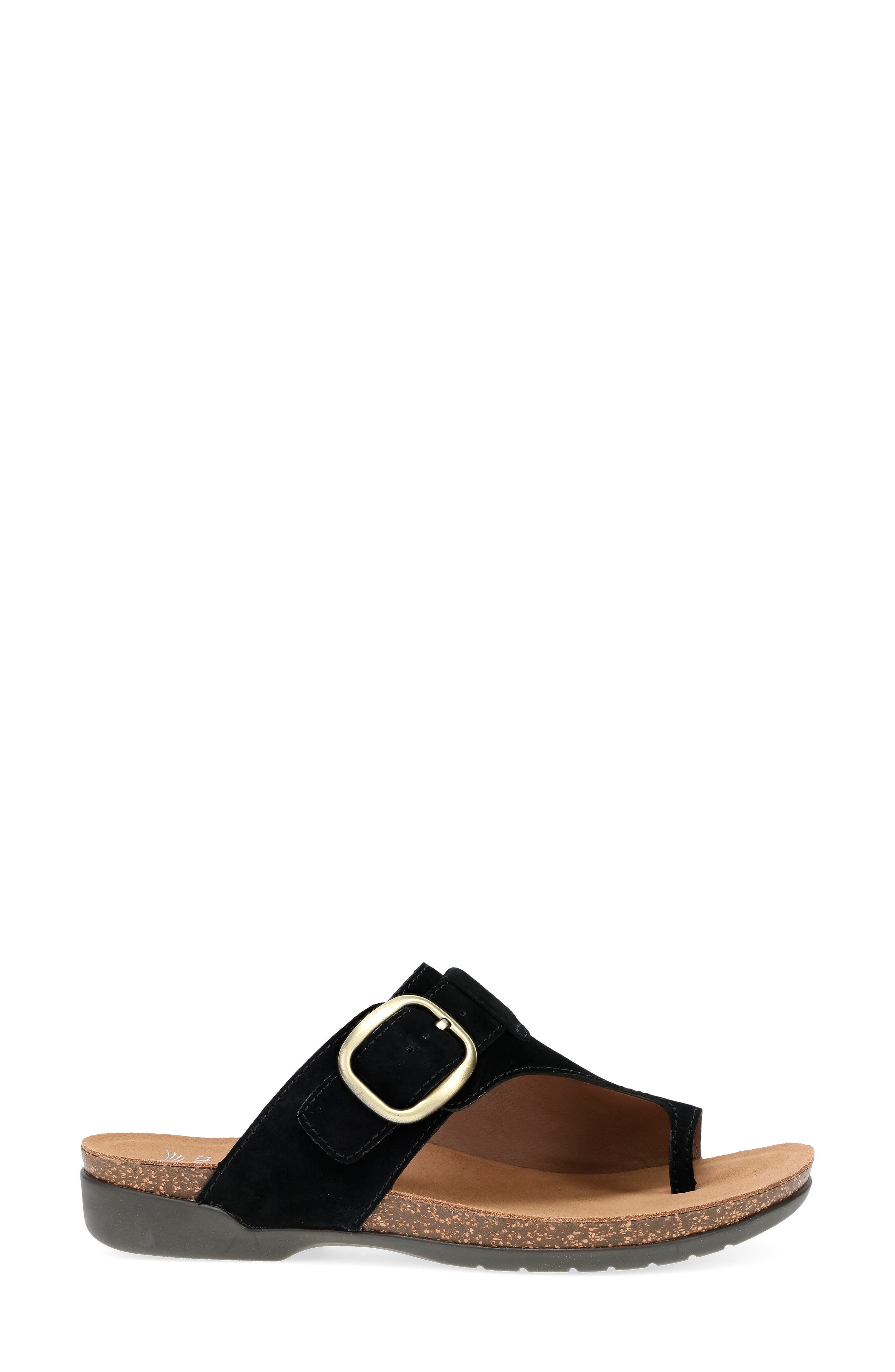 Dansko Rylee Sandal, Alternate, color, Black Suede