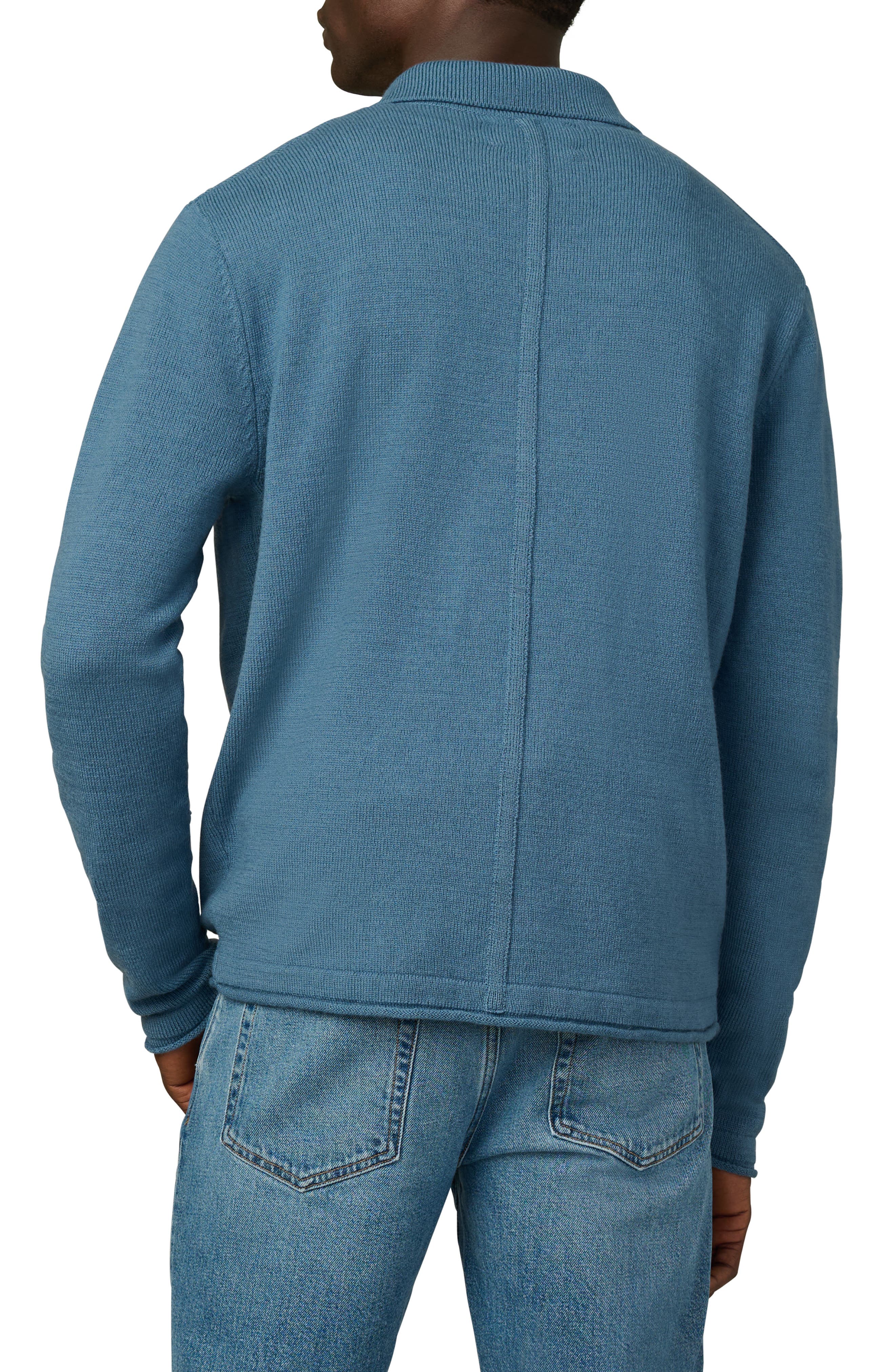 Long Sleeve Wool Polo Sweater - image 2