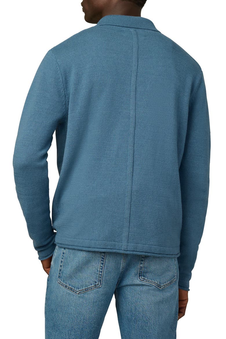 Long Sleeve Wool Polo Sweater, Alternate, color, BLUEFIN