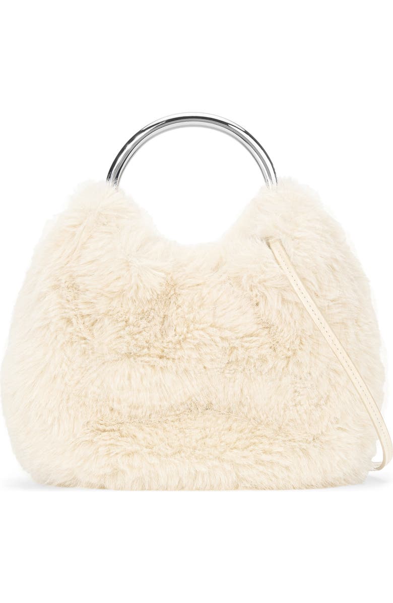 STAUD Romeo Faux Fur Top Handle Bag, Main, color,