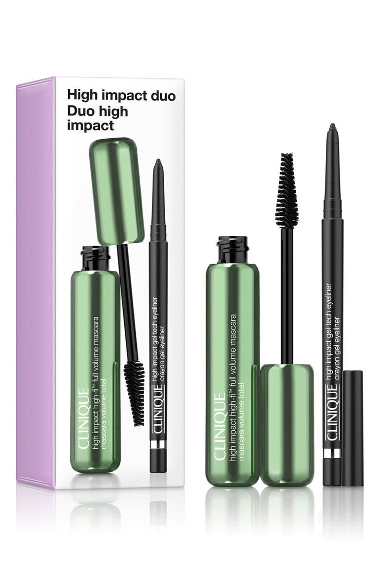 Clinique High Impact Mascara & Eyeliner Set (Nordstrom Exclusive) $56 Value, Main, color, 