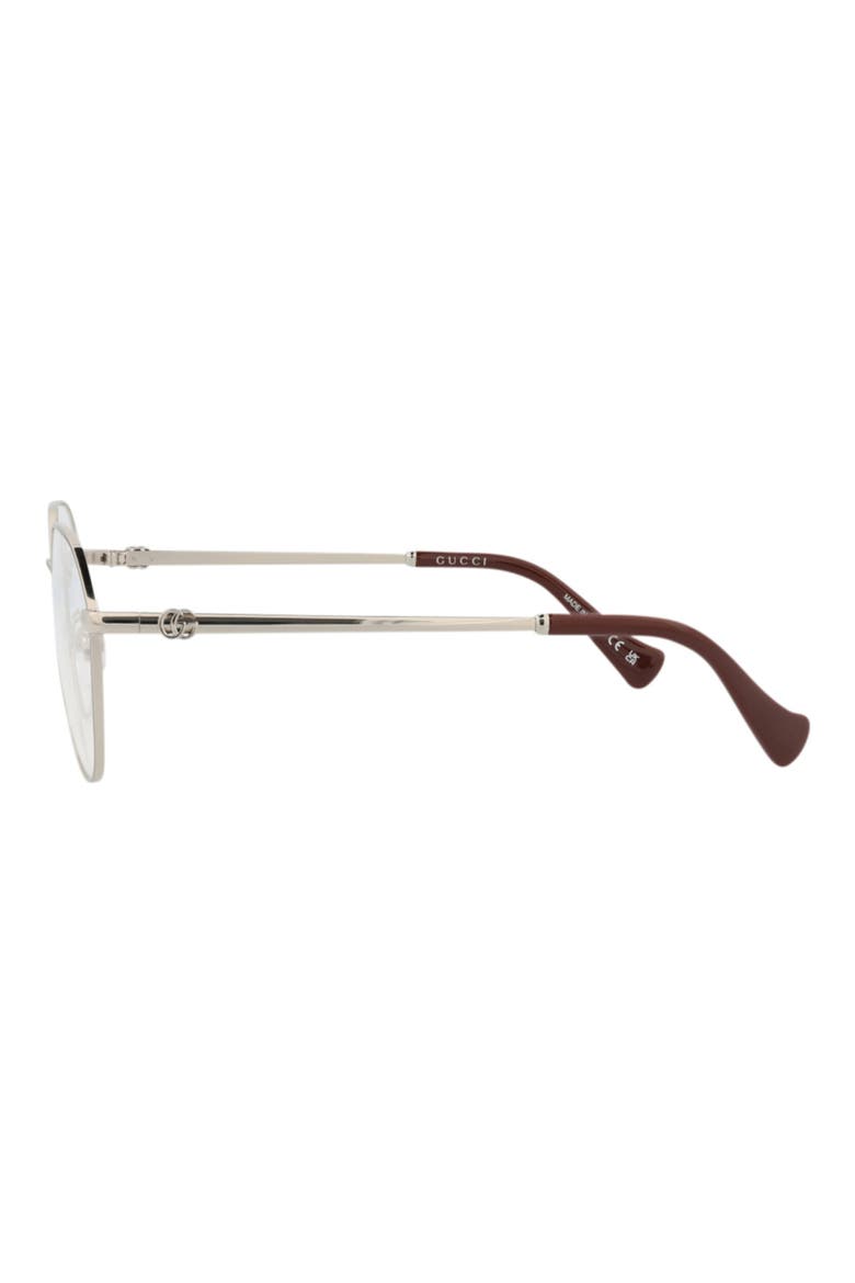 54mm Round Optical Glasses, Alternate, color, SILVER SILVER TRANSPARENT