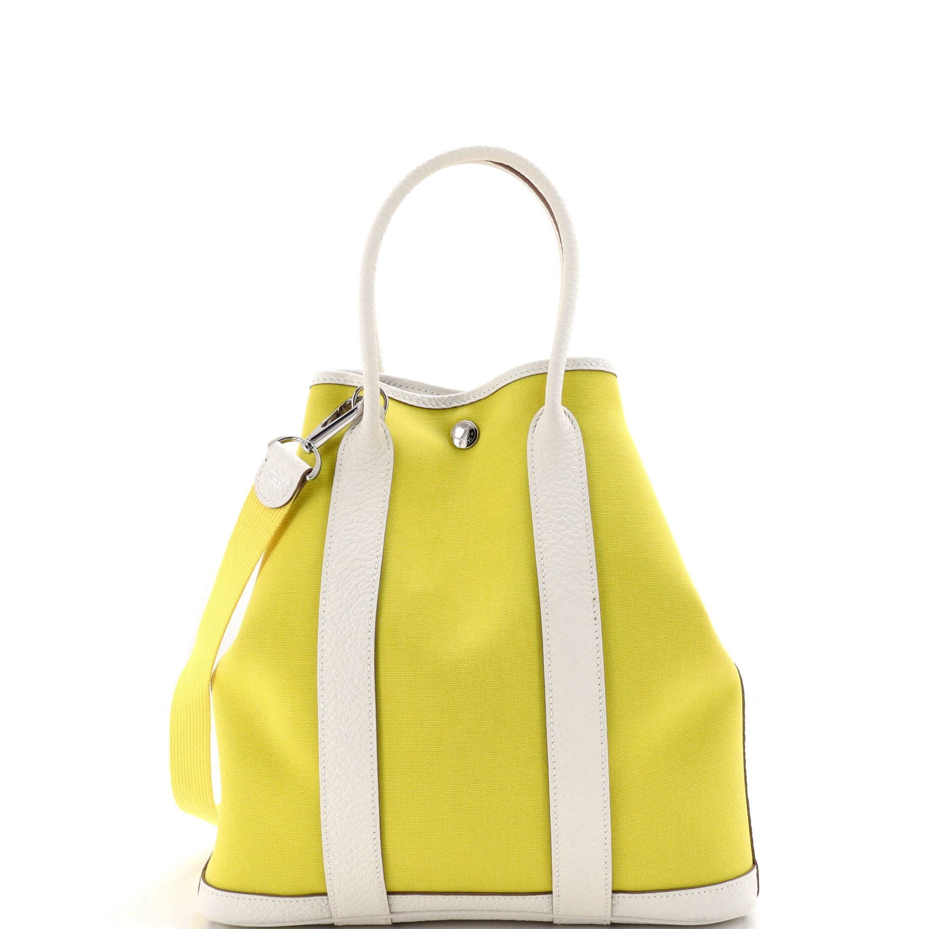 Garden File Tote Toile and Leather 28, Main, color, Yellow