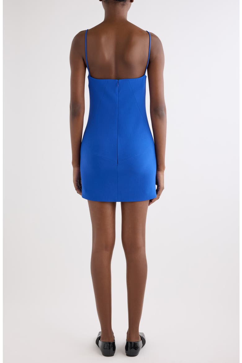 Sliced Crepe Cady Minidress, Alternate, color, ROYAL BLUE