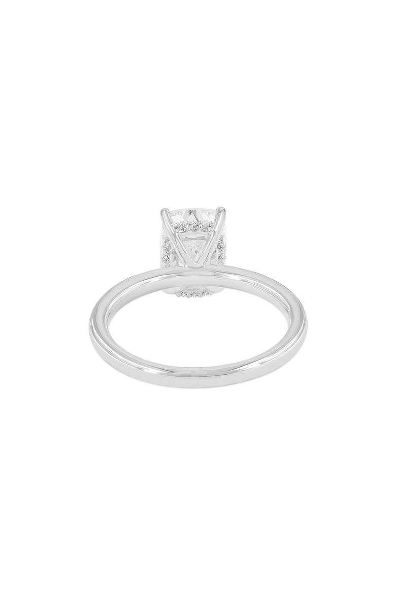 Selene 14K White Gold Cushion Hidden Halo Lab Grown Diamond Engagement Ring - 2.35 Ct, Alternate, color, 14K White Gold