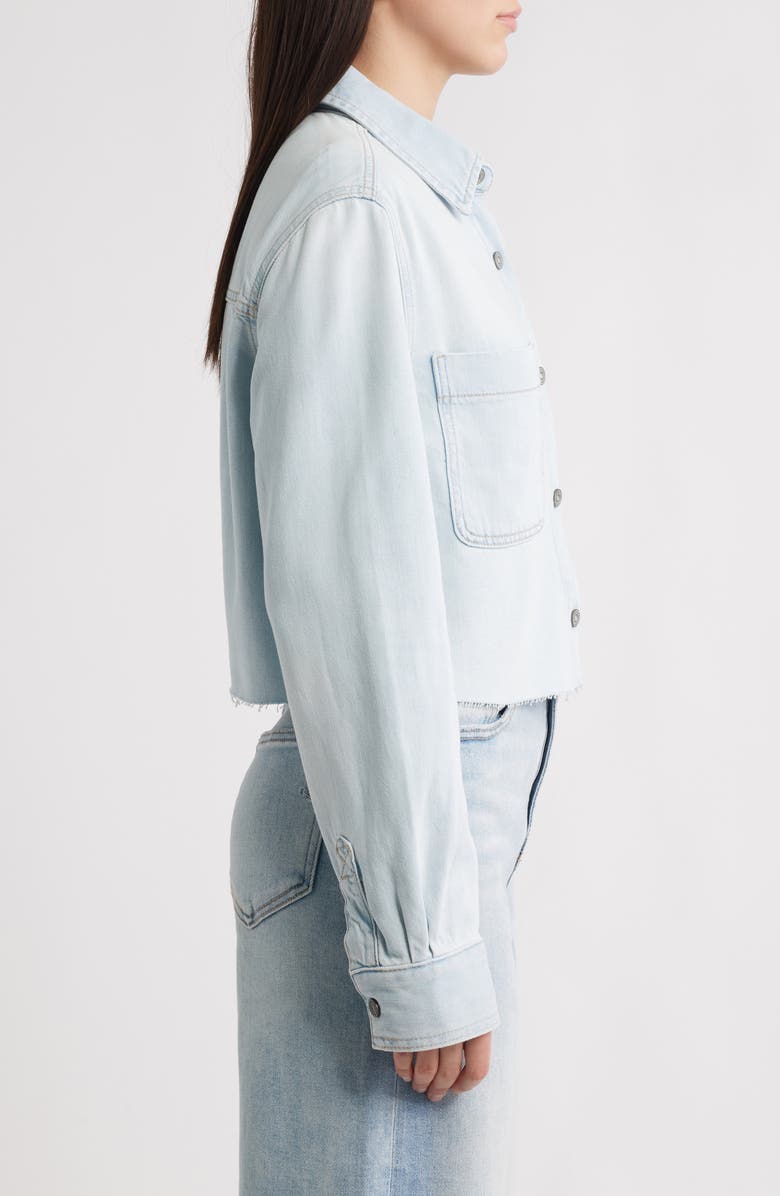 HIDDEN JEANS Classic Crop Denim Shirt Jacket, Alternate, color, Light Wash