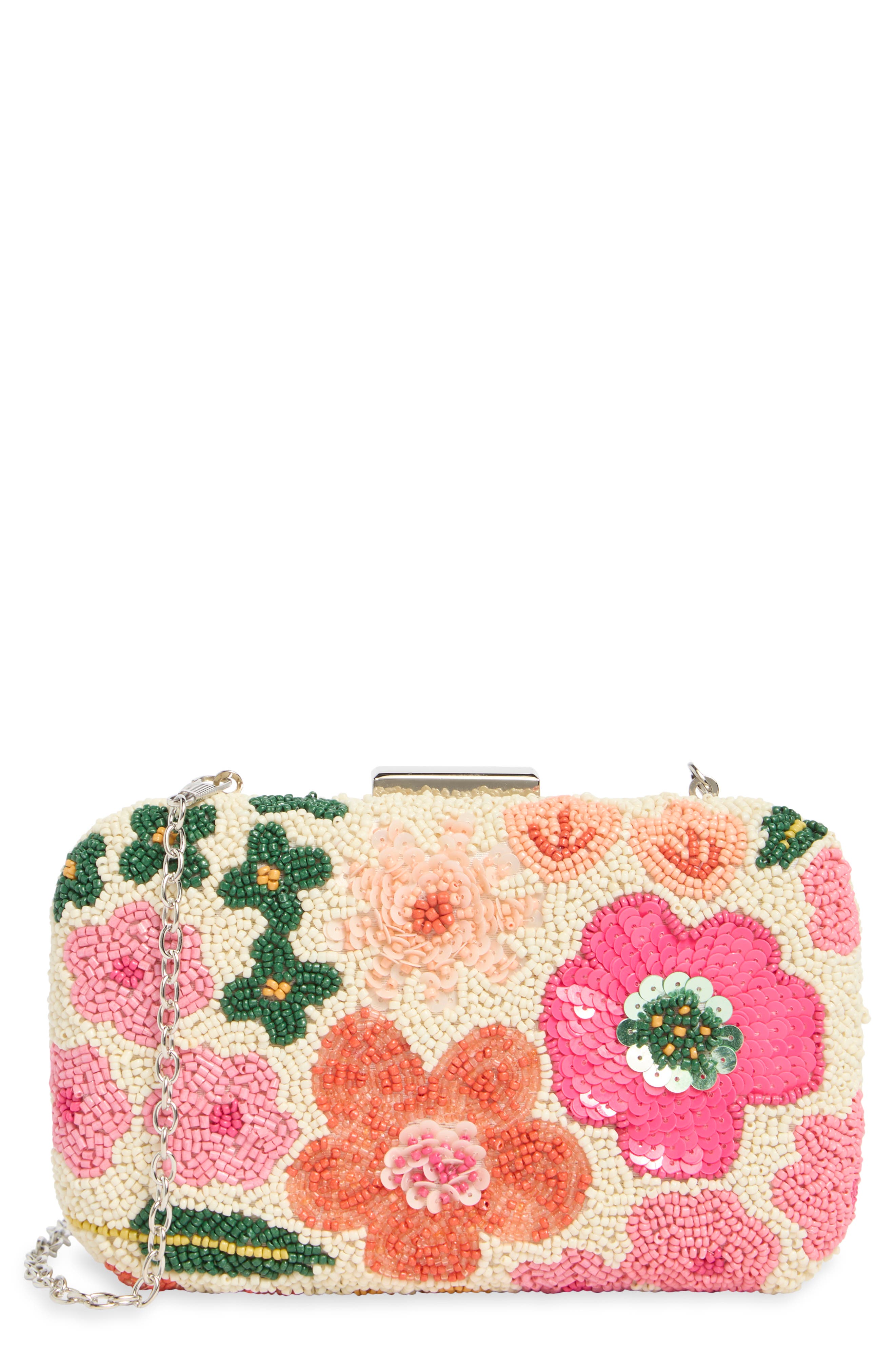 Beaded Floral Minaudiere