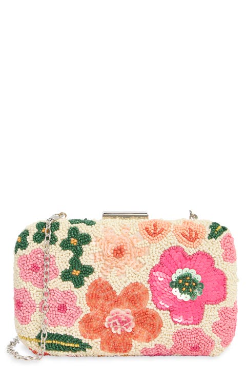 Beaded Floral Minaudiere