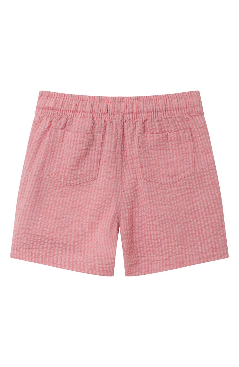 Andy & Evan Seersucker Drawstring Shorts, Alternate, color, Coral
