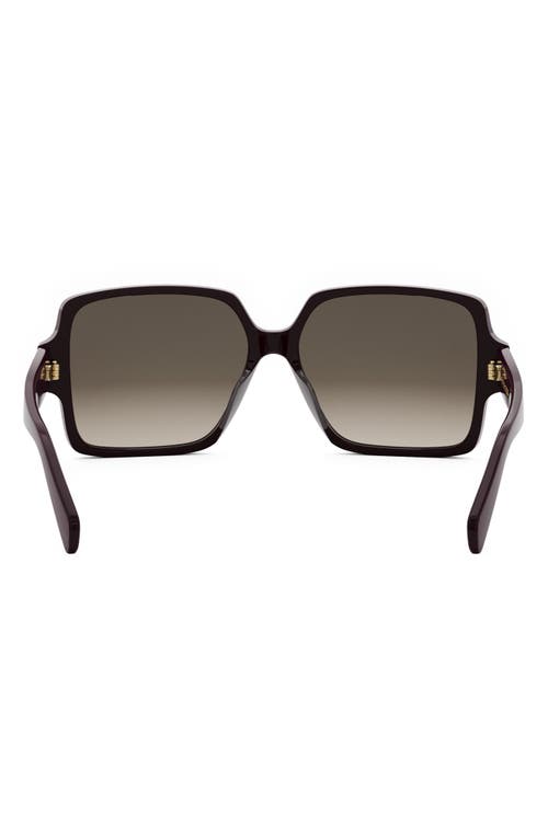 Celine Triomphe 60mm Square Sunglasses In Black