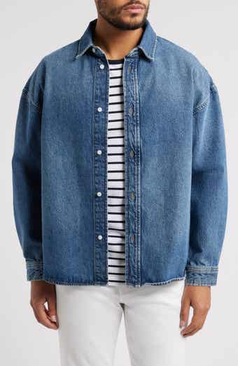FRAME Relaxed Fit Heavyweight Denim Button-Up Shirt