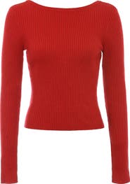 HOUSE OF CB Sula Bow Back Rib Sweater