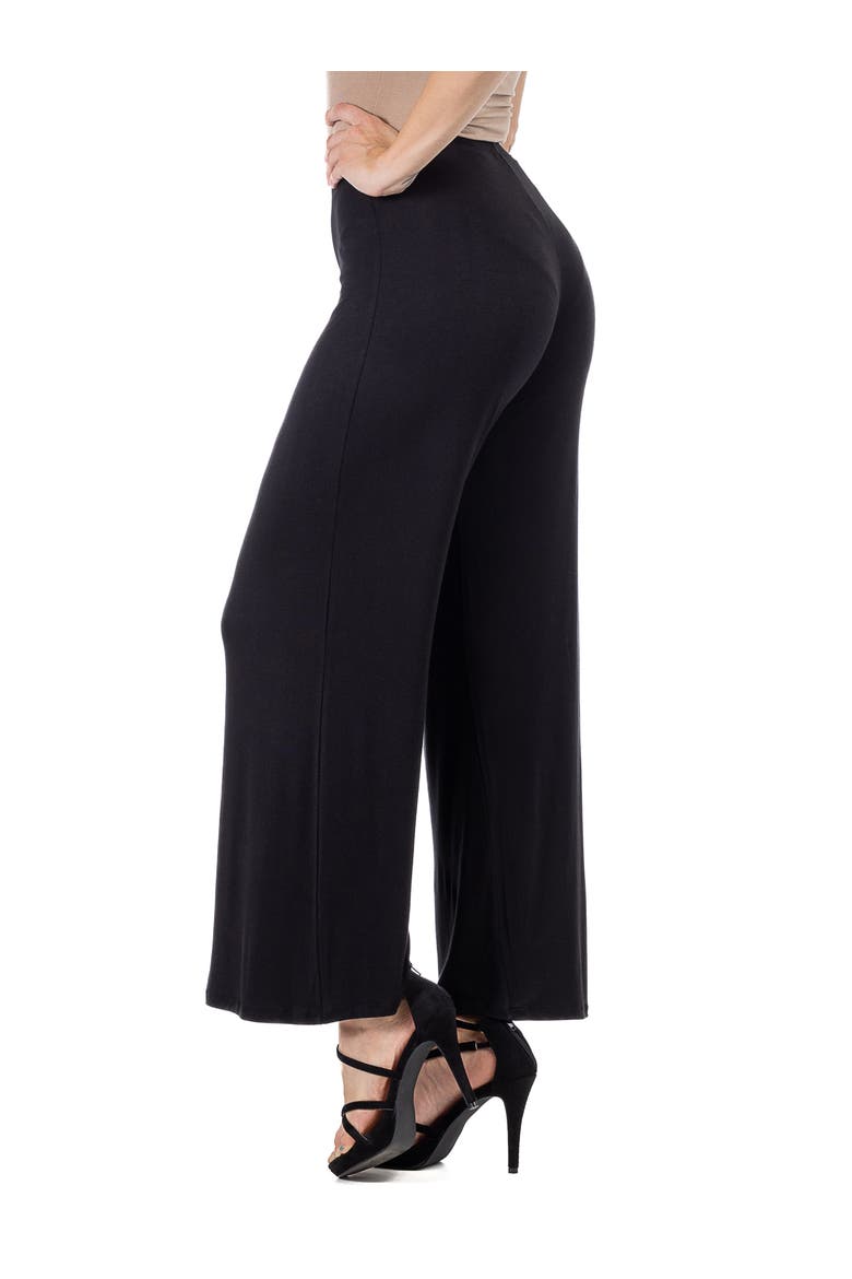 Comfortable Solid Color Palazzo Pants, Alternate, color, Black