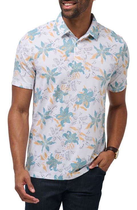 Paradise Peak Floral Cotton Blend Polo