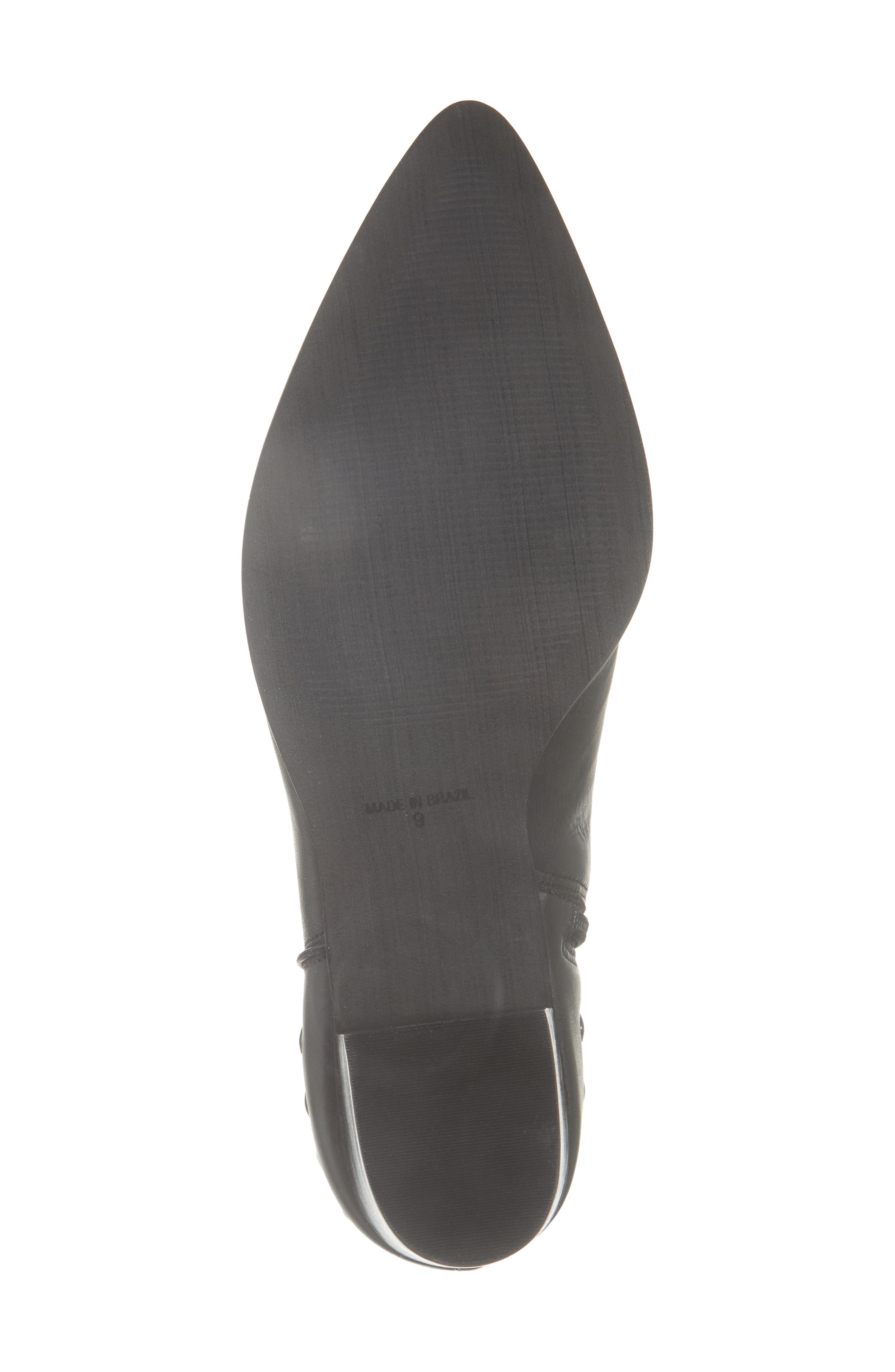 Edie Pointed Toe Bootie, Alternate, color, BLACK LEATHER