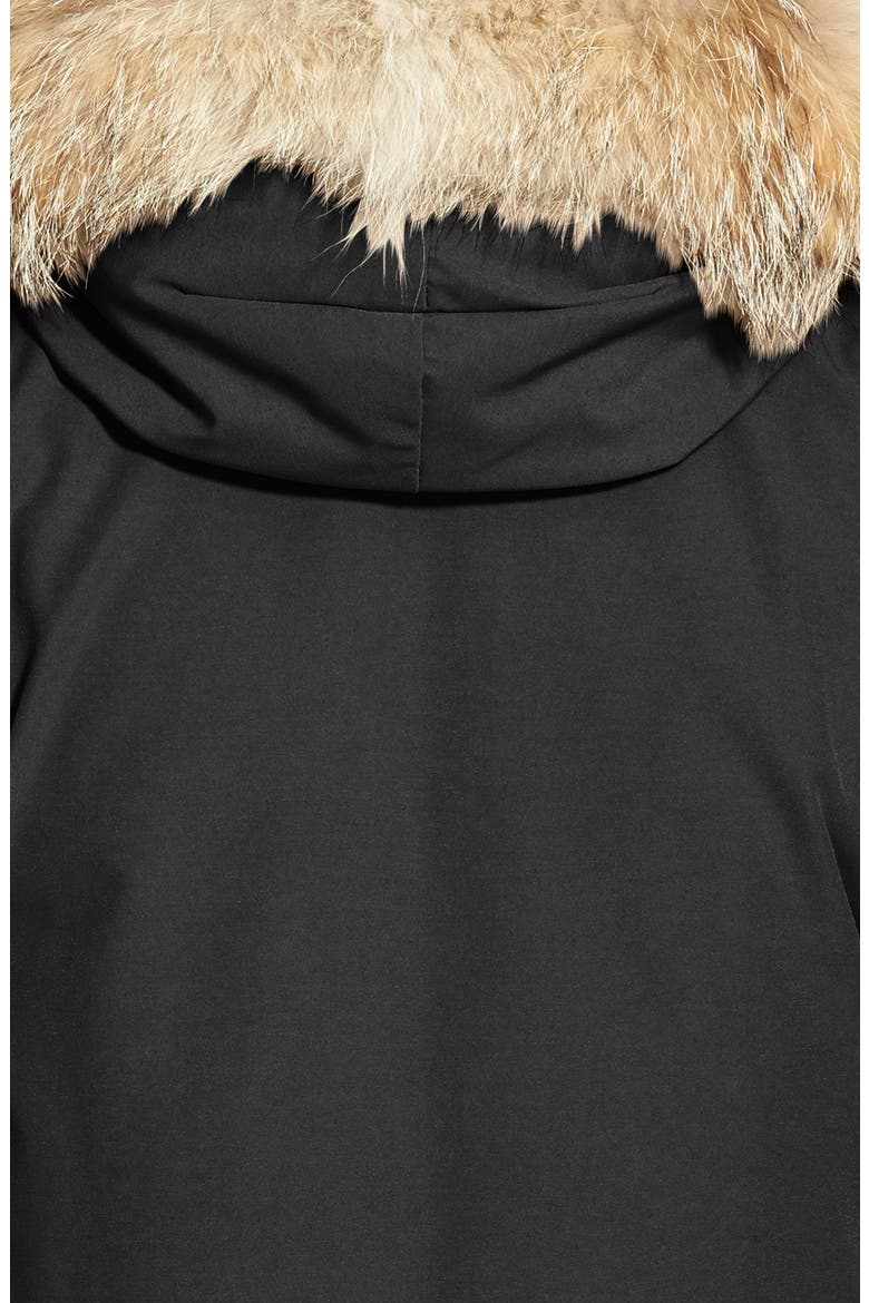 Citadel Slim Fit Parka with Genuine Coyote Fur, Alternate, color, BLACK