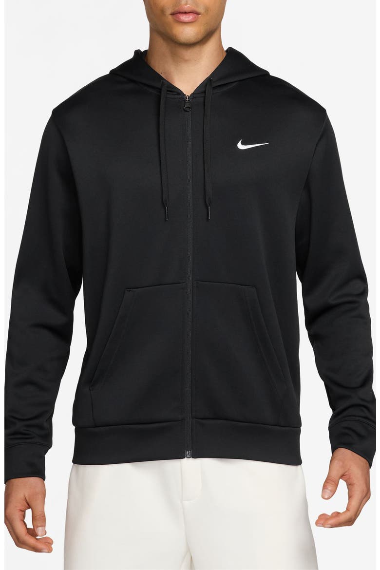 Hyverse Dri-FIT Fleece Zip Hoodie, Main, color, BLACK/ WHITE