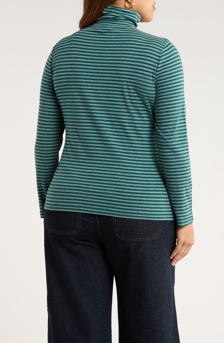 Seasalt Cornwall Landing Turtleneck Stretch Organic Cotton Top, Alternate, color, Pellitras Verte