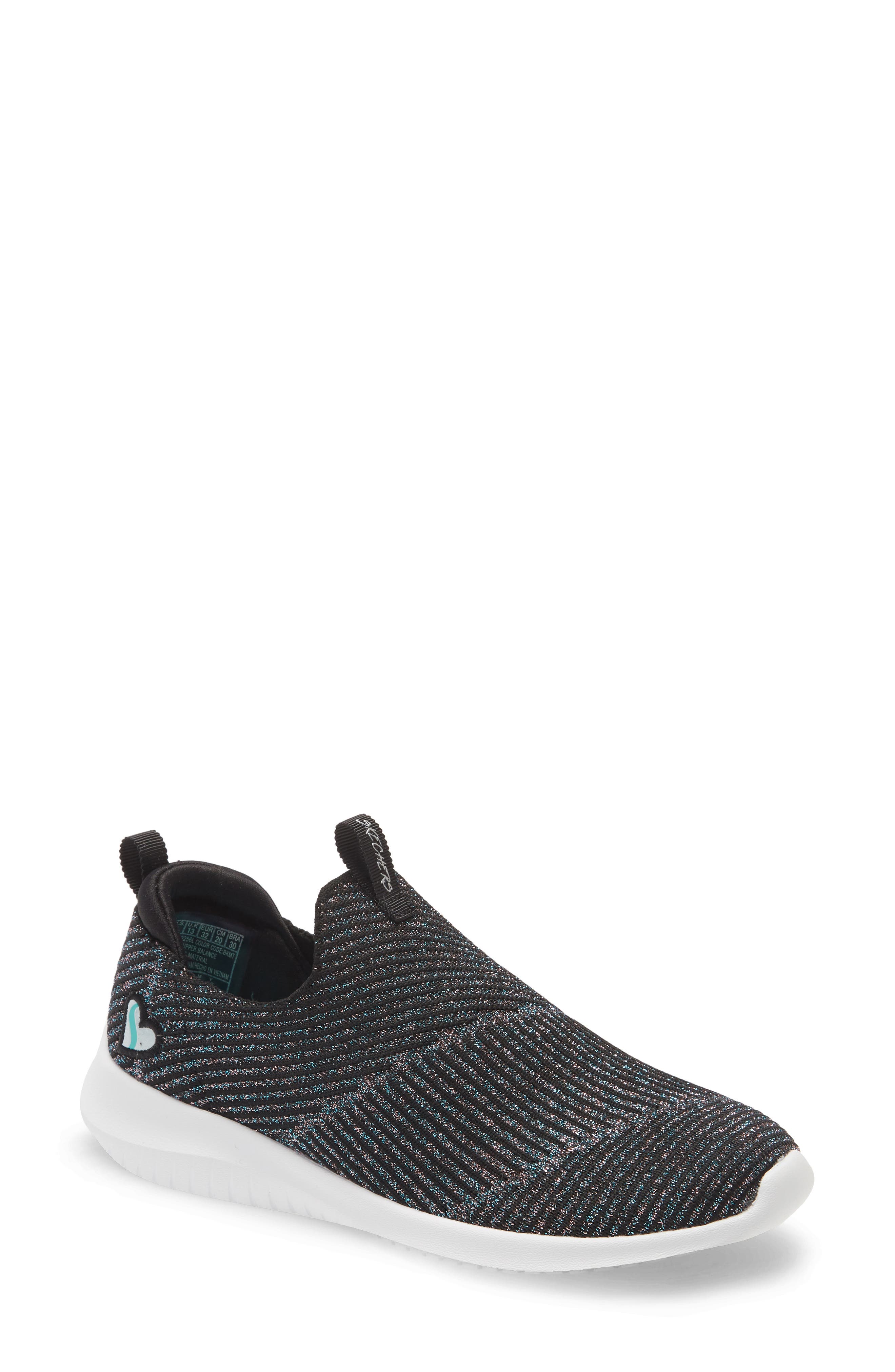 SKECHERS Ultra Flex Glitter Sock Sneaker, Main, color, 