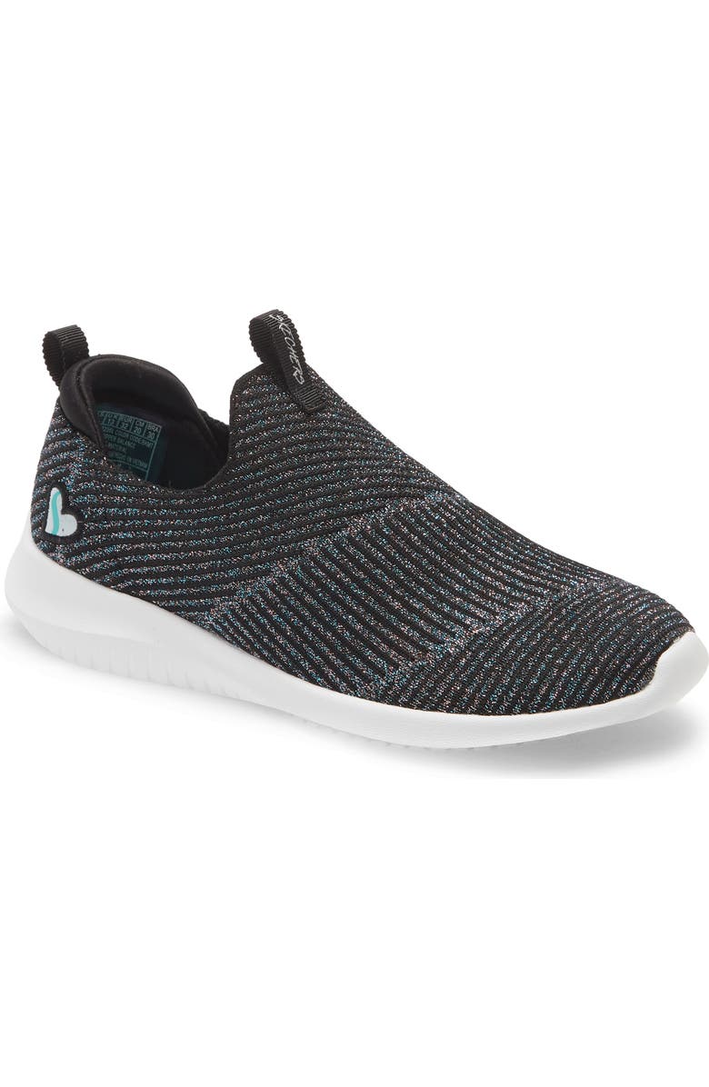 SKECHERS Ultra Flex Glitter Sock Sneaker, Main, color,