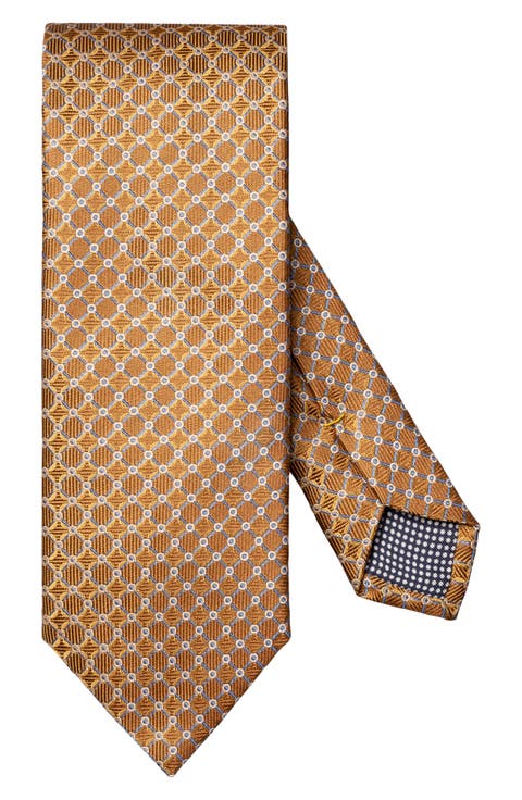 Geometric Jacquard Silk Tie