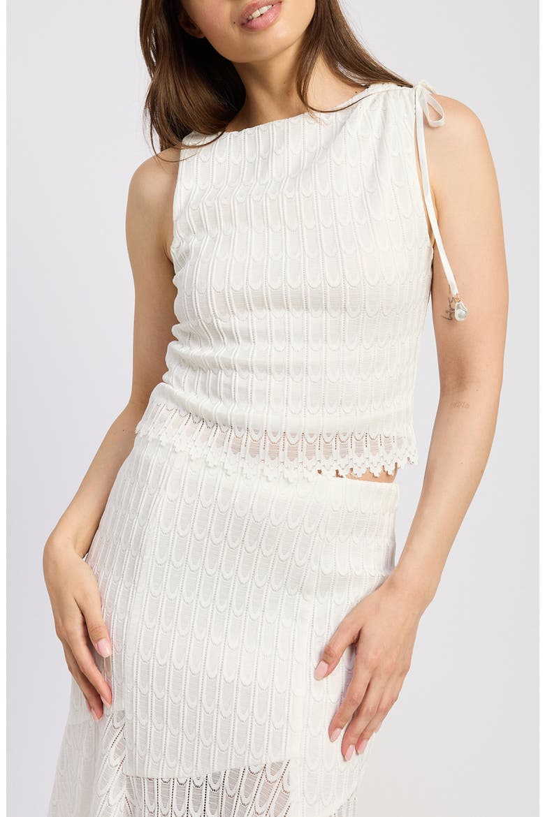 Denver Lace Tank, Main, color, WHITE