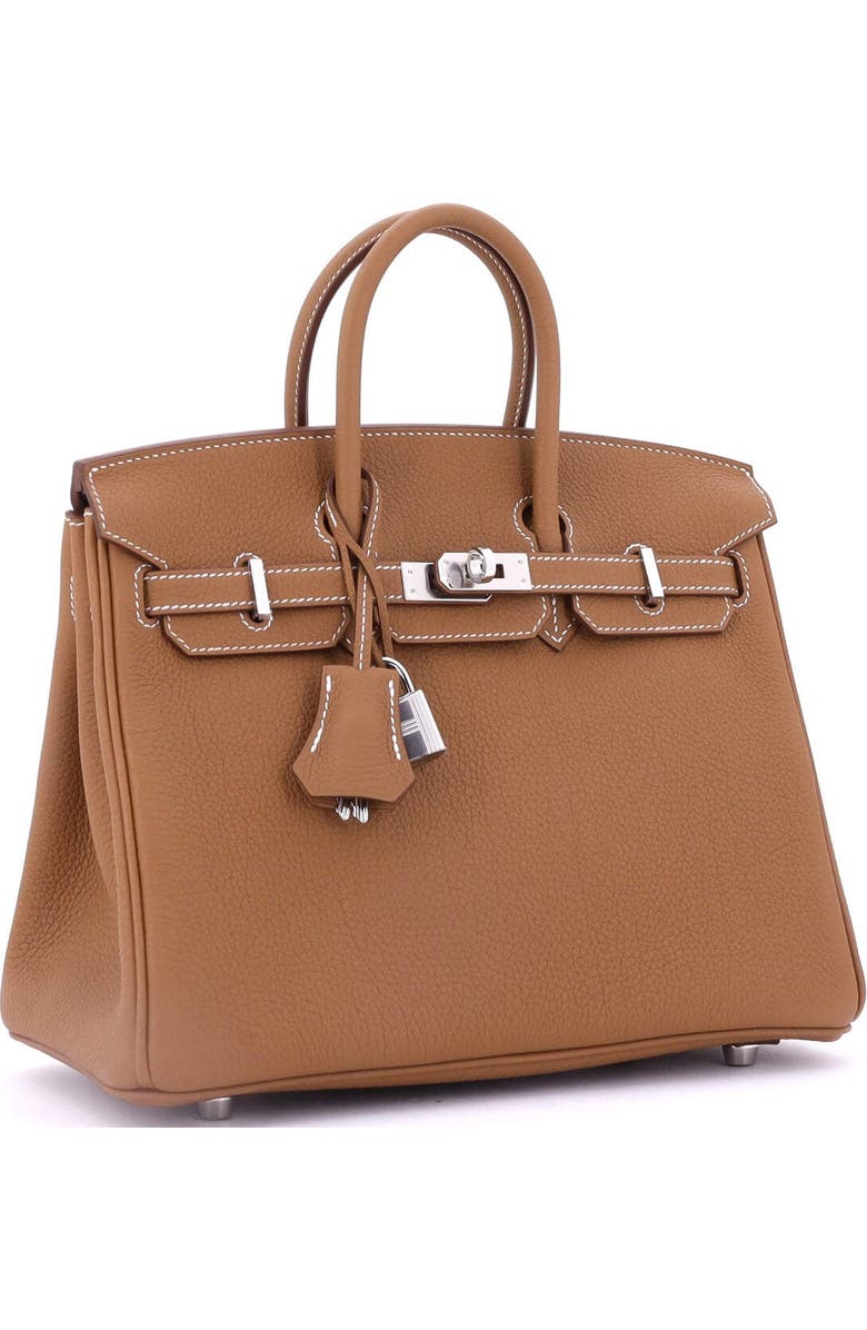 Pre-Owned Hermes Birkin Handbag Brown Togo with Palladium Hardware 25, Alternate, color,