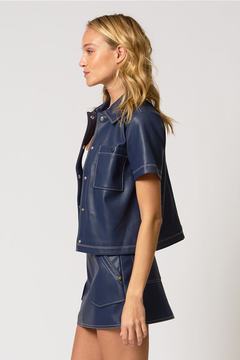 Rusty Vegan Ss Cropped Jacket, Alternate, color, Navy