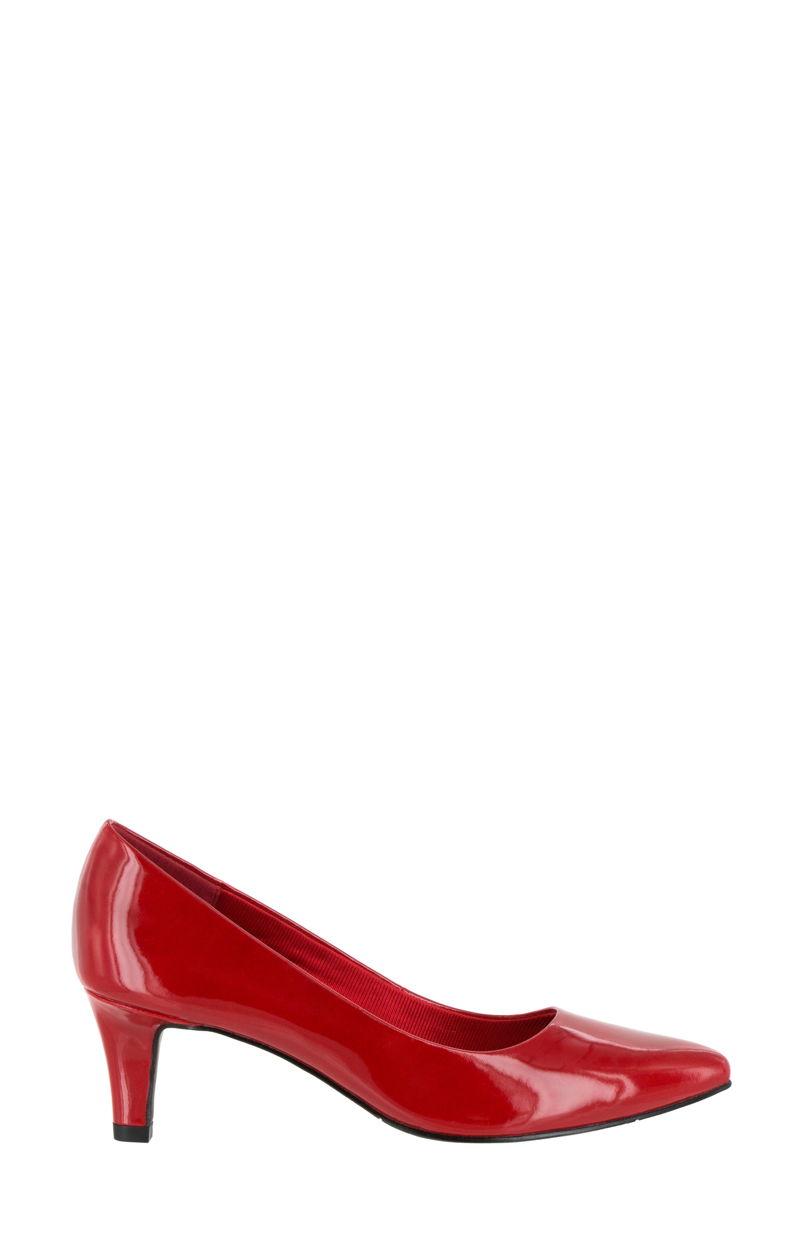 Pointe Pointed Toe Patent Pump - Multiple Widths Available, Alternate, color, RED PATENT