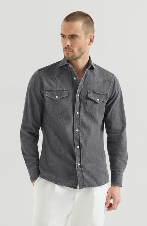 Lightweight denim shirt