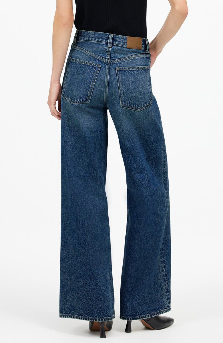 Madewell High Waist Superwide Leg Jeans, Alternate, color, Concho Wash
