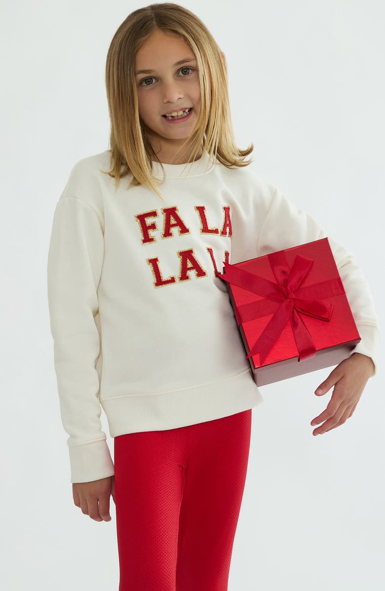 Beach Riot Kids' Little Cassia Cotton Blend Sweater, Alternate, color, Frosted Falala