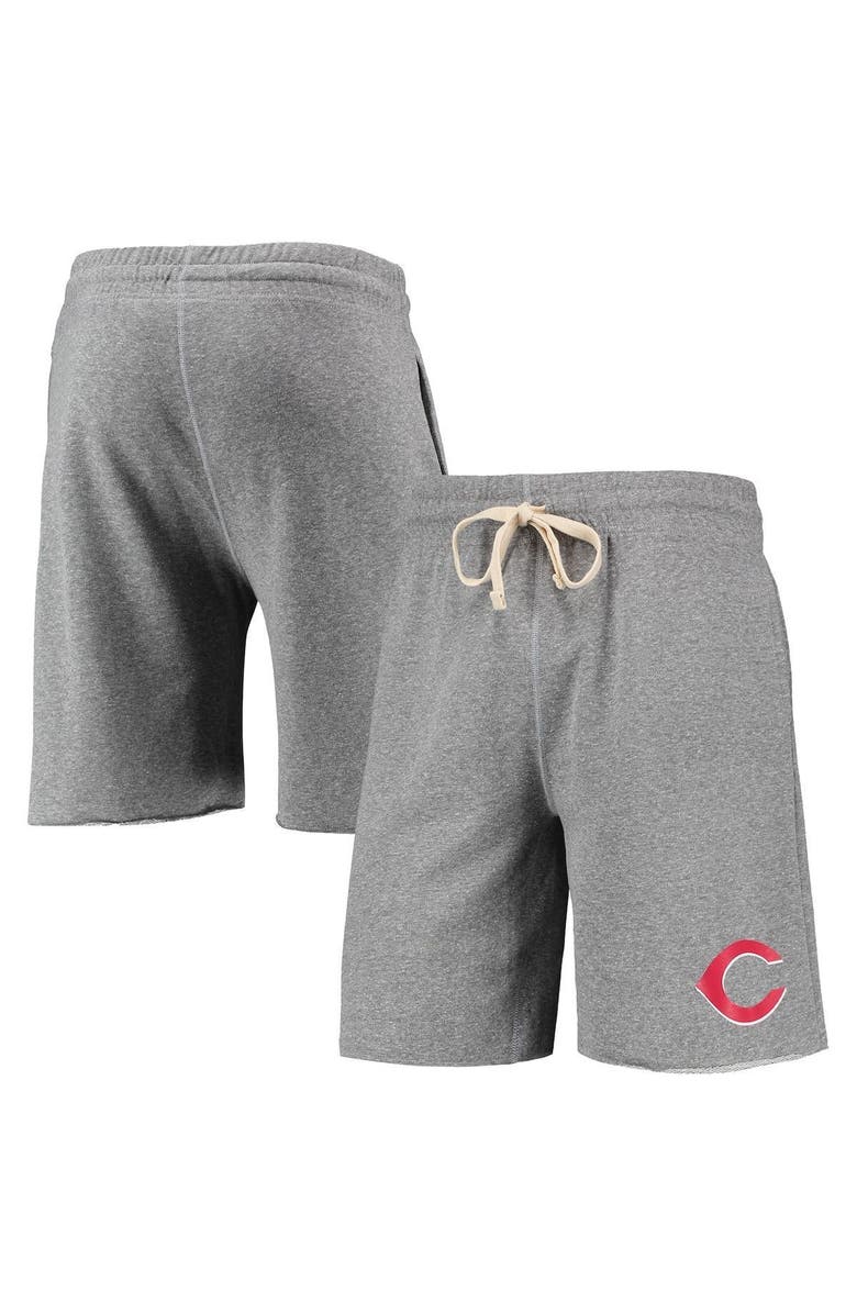 CONCEPTS SPORT Men's Concepts Sport Gray Cincinnati Reds Mainstream Terry Tri-Blend Shorts, Main, color,
