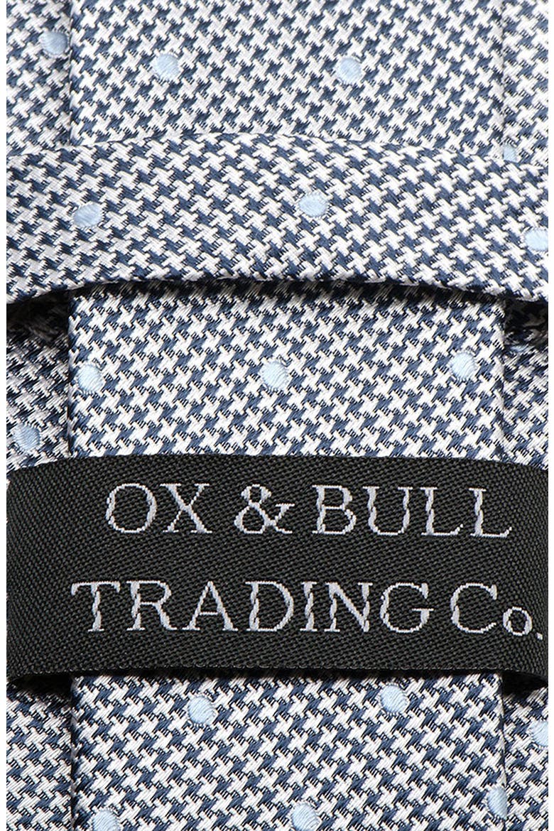 Houndstooth Dot Silk Tie, Alternate, color, GRAY