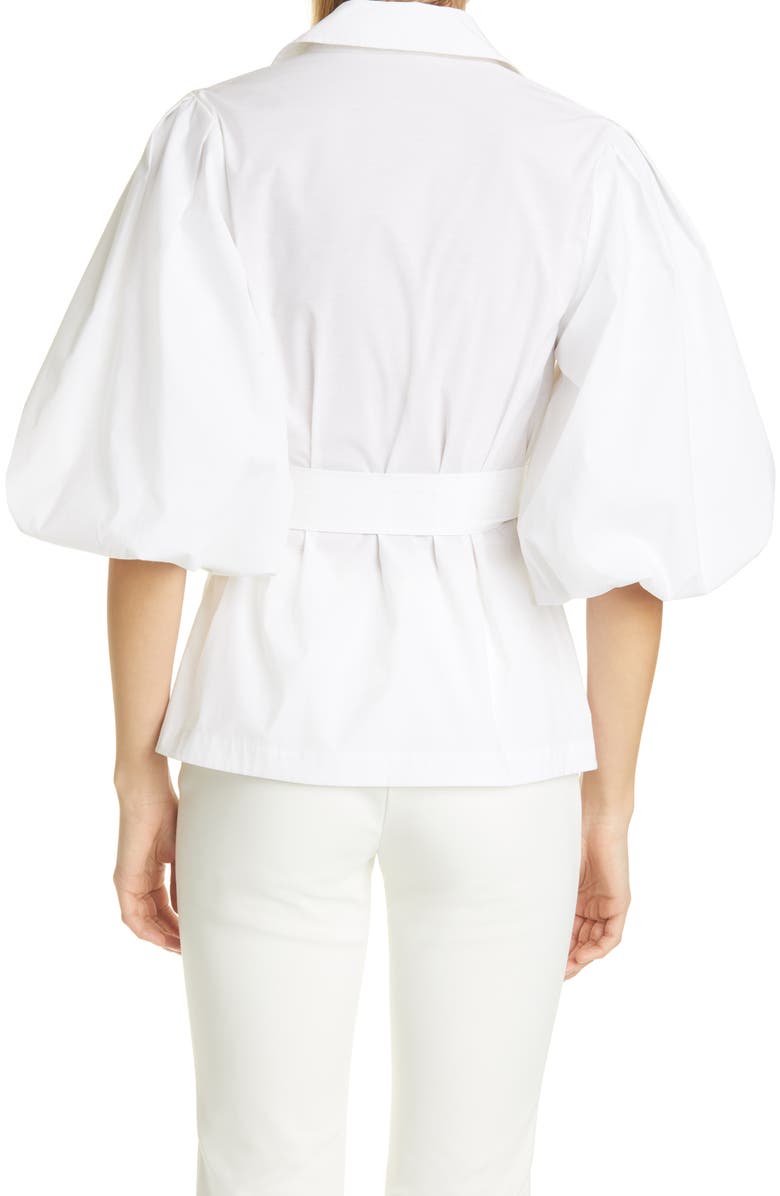 Simkhai Jonathan Simkhai Waverly Puff Sleeve Blouse, Alternate, color, 
