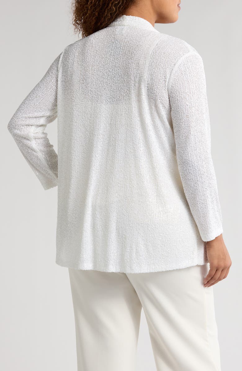 Anne Klein Sequin Mesh Cardigan, Alternate, color, 