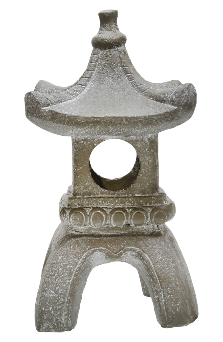 SAGEBROOK HOME SAGEBROOK Gray Polyresin 16" Temple Lighthouse Decor, Alternate, color, 