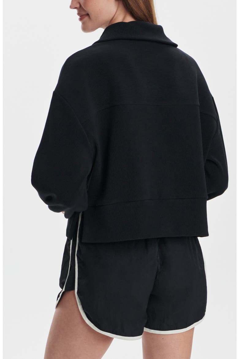 Ramona Half-Zip Sweatshirt, Alternate, color, BLACK
