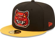 New Era Men's New Era Black/Yellow Gatos Feroces de New Hampshire Copa De La Diversion 59FIFTY Fitted Hat
