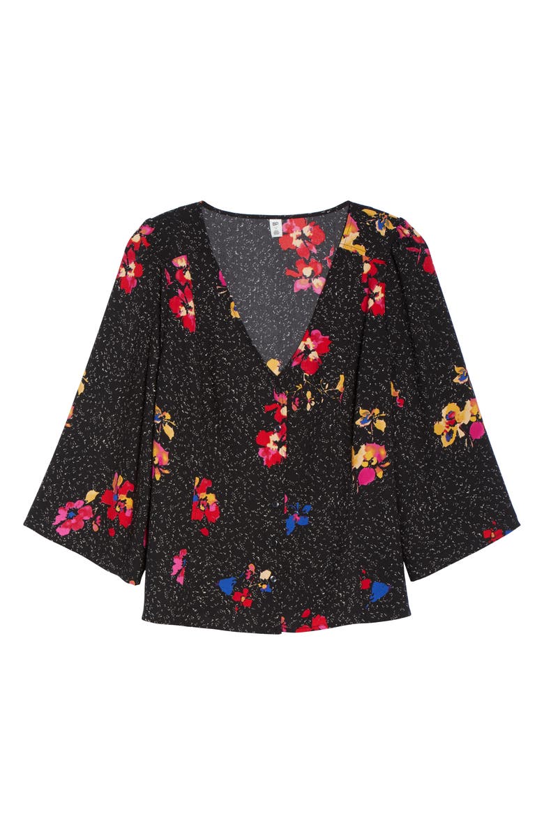 BP. Button Front Print Blouse, Alternate, color,