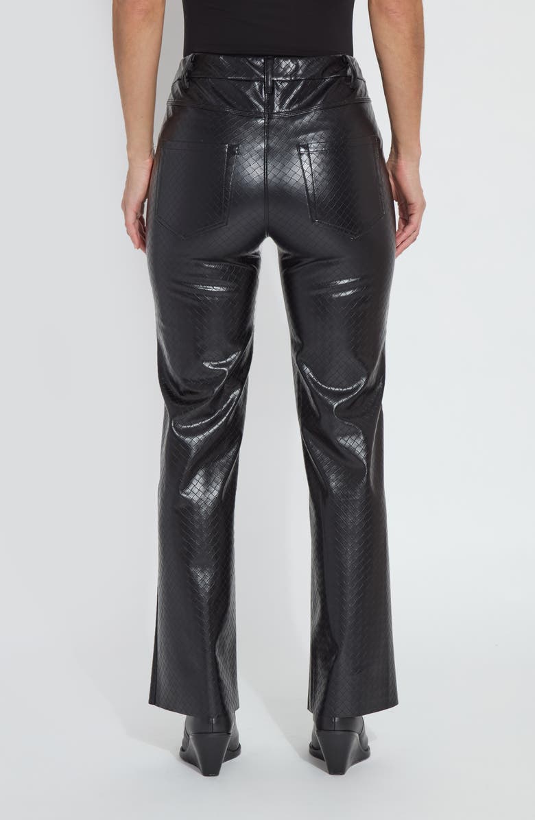 Lysse Amara Flare Faux Leather Pants, Alternate, color, Black Wicker Texture
