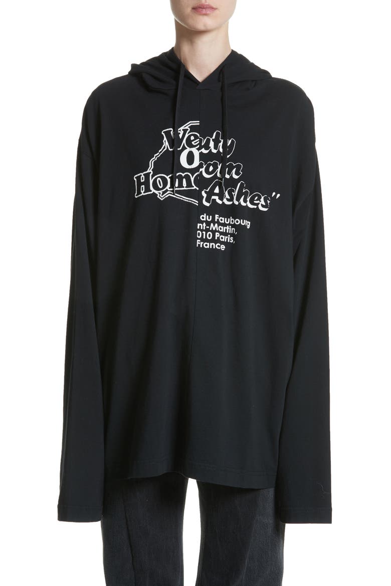 Light Hometown Hoodie, Main, color, BLACK