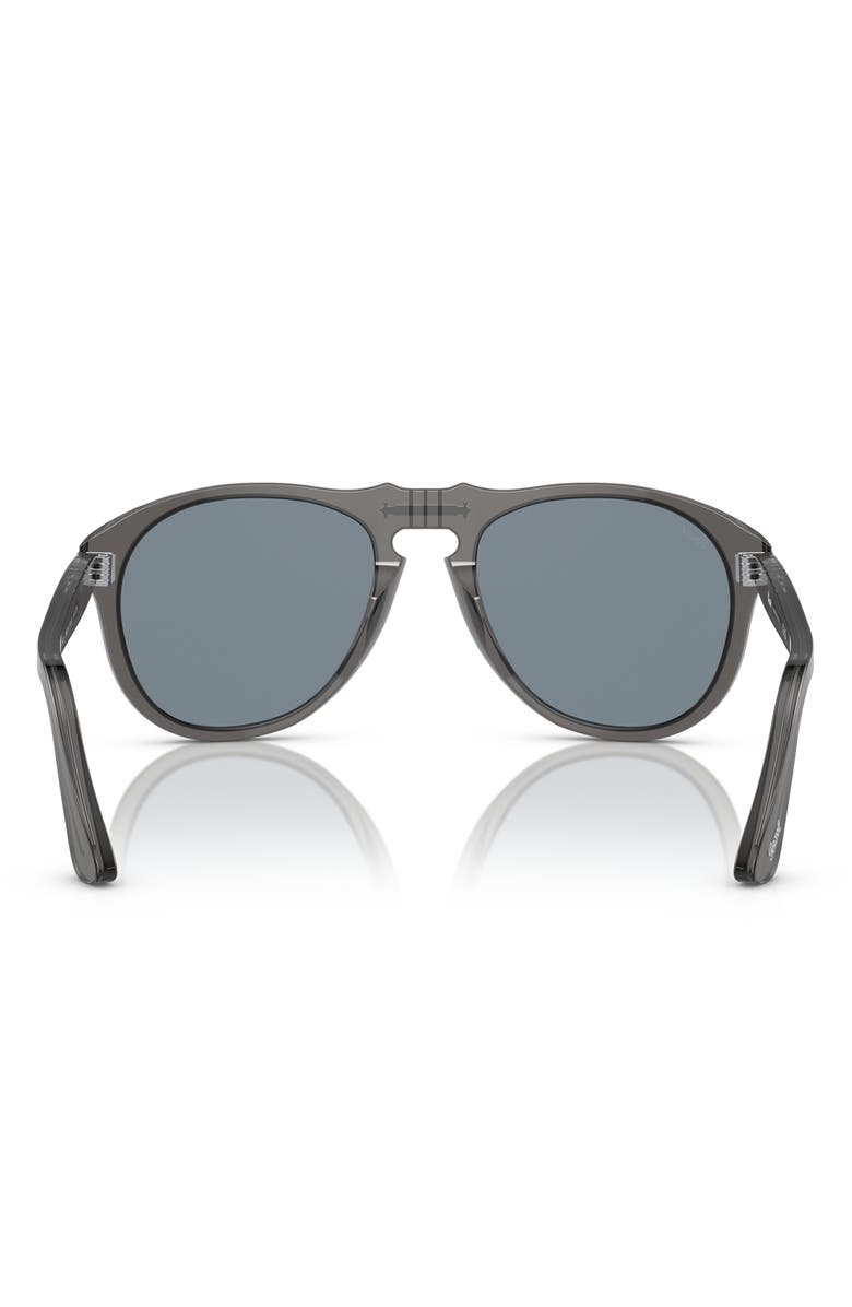 Persol 54mm Pilot Sunglasses, Alternate, color, Transparent Grey