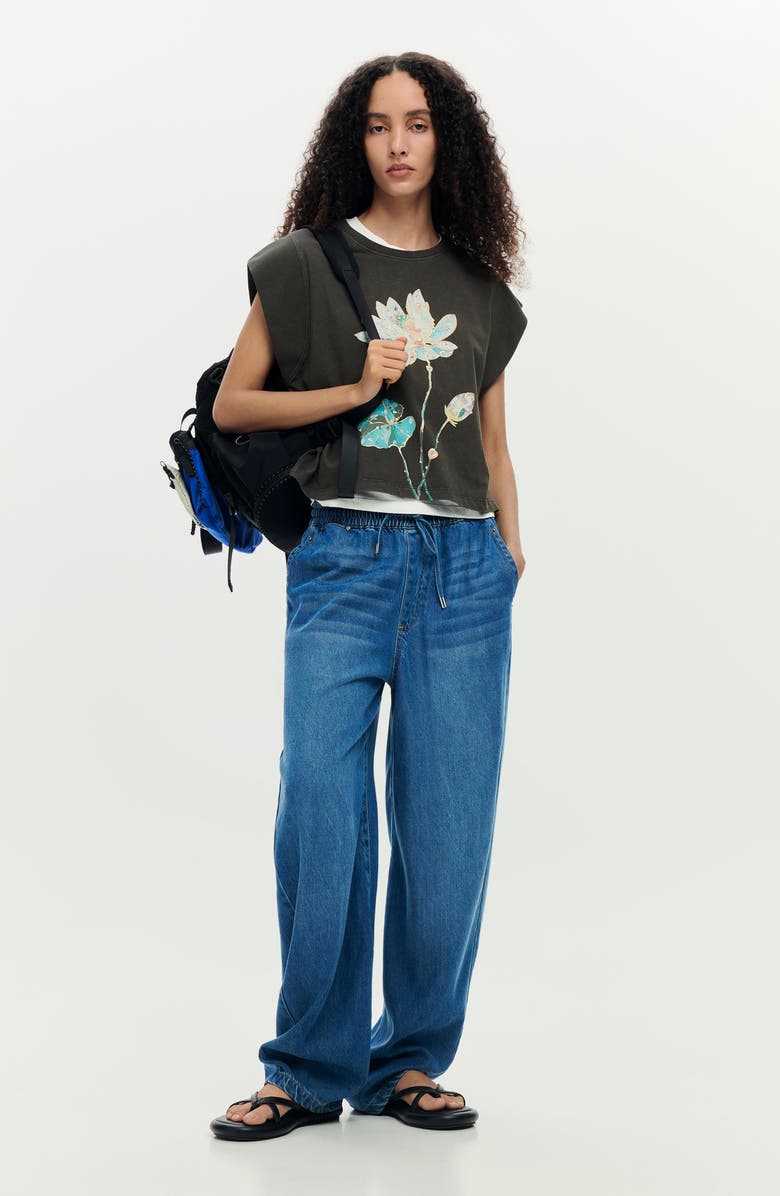 Desigual Oversize Floral Graphic T-Shirt, Alternate, color,