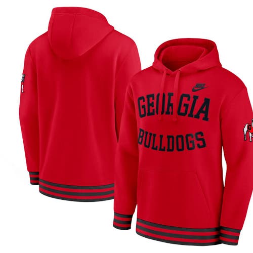 Nike Georgia Bulldogs Legacy Retro Men's Men's College Pullover Hoodie In Red