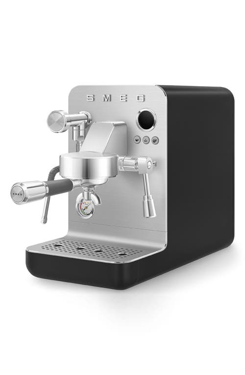 Smeg Mini Stainless-steel Espresso Coffee Machine Black In Matte Black