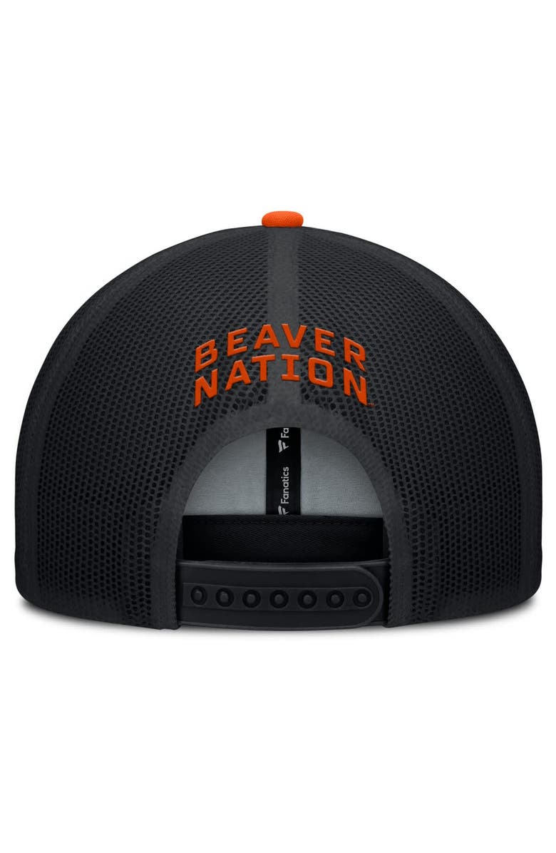 FANATICS Men's Fanatics Black/Orange Oregon State Beavers Adapt Adjustable Trucker Hat, Alternate, color, Black