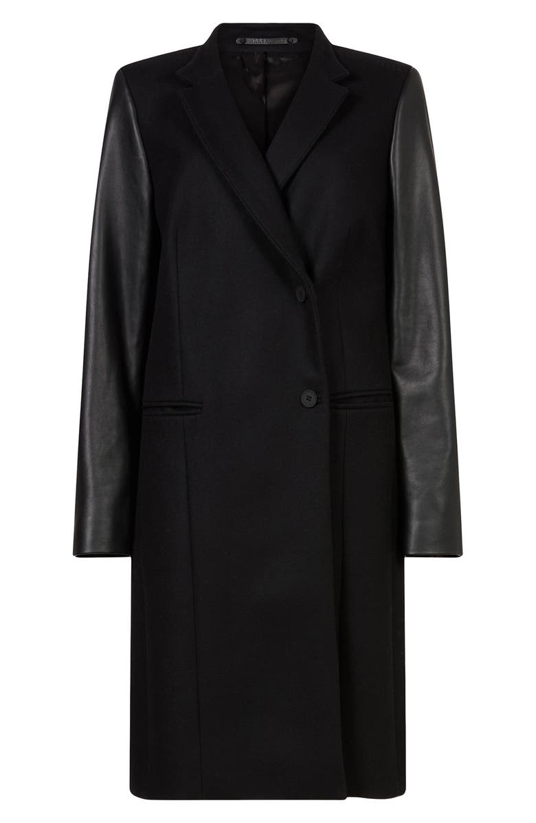 AllSaints Riley Wool Blend Belted Coat, Alternate, color, 